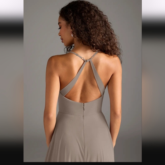 Azazie Bree Bridesmaid Dress In Taupe - Picture 4 of 15